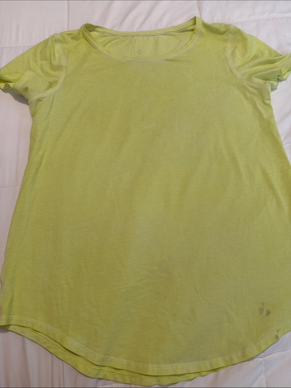Lululemon Short Sleeve Tee in Neon Green- Classic Crew Neck